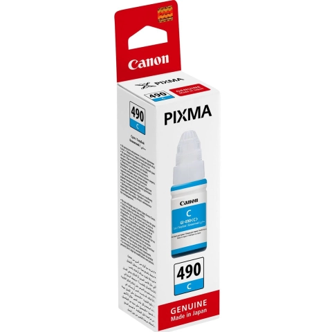 Tusz Canon GI-490C Cyan do drukarek (Oryginalny) [70ml]